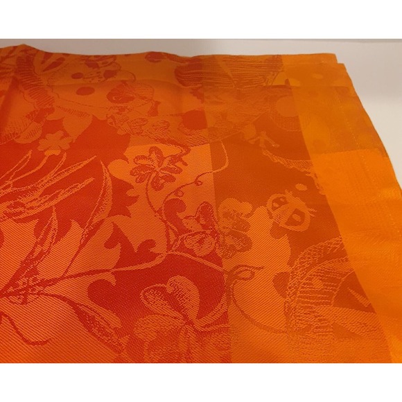 Garnier Thiebaut France Damask Jacquard Napkin replacements Orange x 3 - Picture 5 of 10